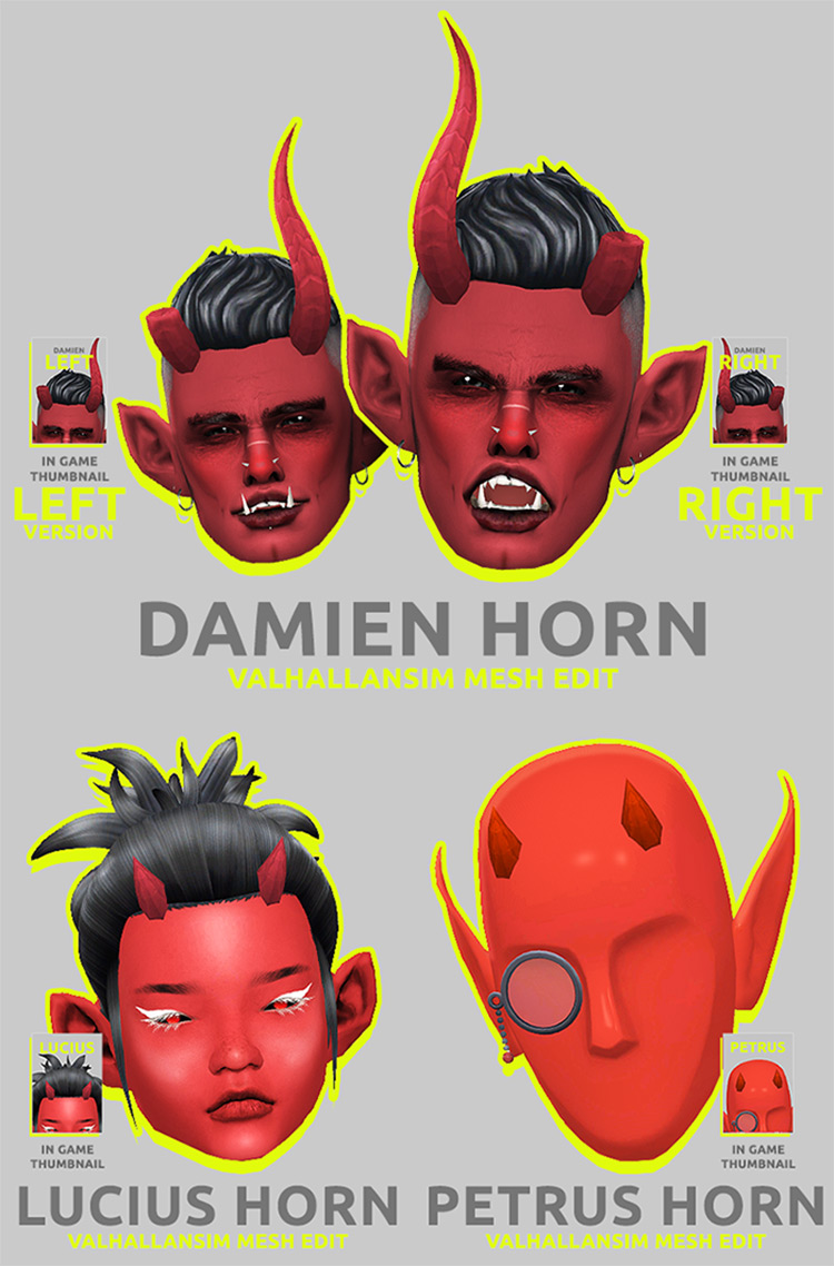 Horns Pack Sims 4 Cc